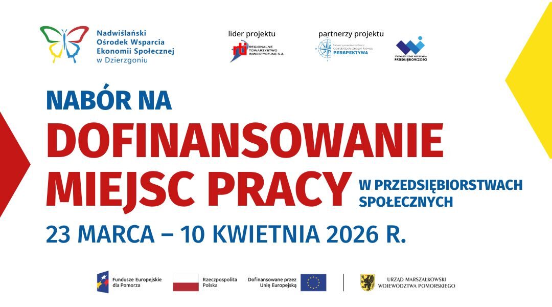 Już za chwilę rusza nabór na dofinansowanie miejsc pracy w przedsiębiorstwach społecznych!