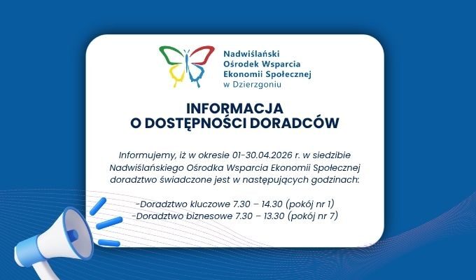 Informacja o dostępności doradców 01-30.04.2026 r